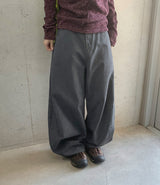 [unisex] シュエンコットン カーブドワイドバンディングパンツ