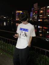 "ノンベイネコオーバーサイズショートスリーブTシャツ