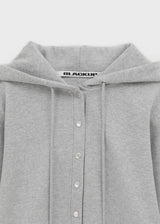 [MADE] Plain Cotton Snap Hooded Jumper