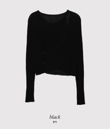 #ラップボタンレイヤードニット (3color)
