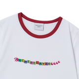 25SS スネークイニシャルリンガークロップ半袖Tシャツ ホワイト