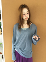 シナモンサマーVネックニット (6color)
