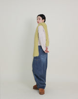 Square pocket balloon fit corduroy pants