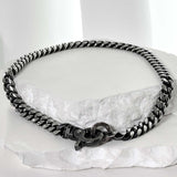 ss-black line L curve necklace_10mm