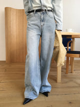 Road wide light denim