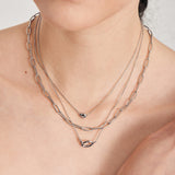 [Worn By ASTRO MJ,Dohyun Shin] Wave Link 925 Silver Necklace N044-01H