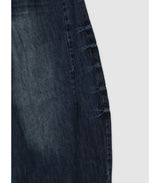 Round denim pants