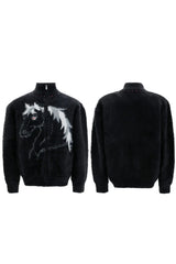 Jungle Knit High Neck Cardigan