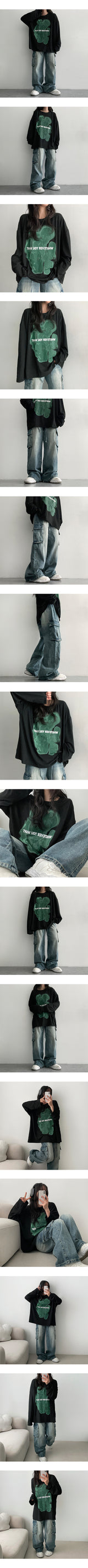 ゴンザレスプリントフラフィー長袖Tシャツ (2 colors)