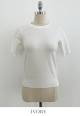 Today Round Basic Short Sleeve Knit