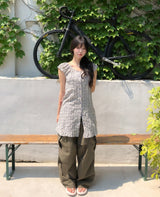Tifo Shirred Puff Check One Piece