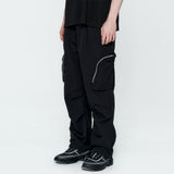 Taslan Out Pocket Cargo Pants Black