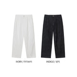 LMN エッセンシャルワンタックバックバンディングクールワイドデニム (2 colors)