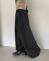 26SS★ [BAONHAUS]ヘディネンピンタックバンディングワイドトレーニングパンツ