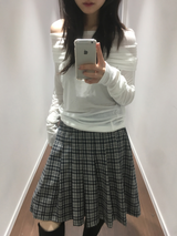 YWD PLAID PLEATS SKIRT (3color)
