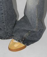 SIDE STUD FLARE DENIM