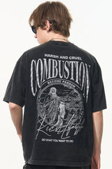 コンバスションウォッシュドプリンティドTシャツ
