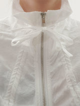 Crinkle shirring ribbon windbreaker -2C