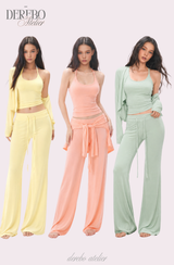 Roena pad sleeveless flare training set-up( cardigan)