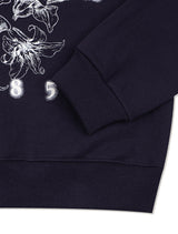 Women's Lees Lees Embossed クロップドスウェットシャツ ネイビー (FCF1TS204W)