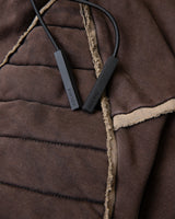 FRINGE MOTOR WASHED BROWN PANTS