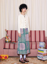 Printed vintage A-line skirt