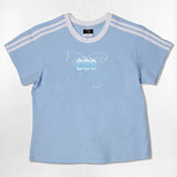 リキッド リボン セミクロップ Tシャツ　6カラー