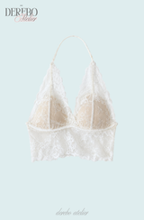 ブラン ハルター レイヤード ニット スリーブレス トップ (BRA SET)