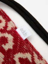 【MADE】boheme leopard knit string bag [red]