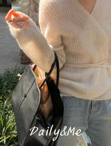 Ribbon wrap knitwear(3color)