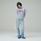 MELLOW MOMENT STRIPE T-SHIRT (SkyBlue)