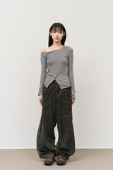 (W) Glee Button Top