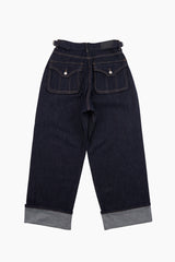Non fade roll-up denim pants