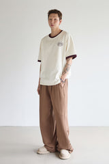 パターンラインリンガーTシャツ