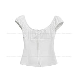 Roen Punching Flower Puff Short Sleeve