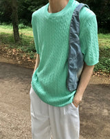 パレットツイスト半袖ニット