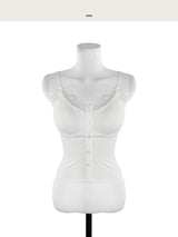 [ built-in bra pads ] アッシュビデレーススリムスリーブレストップ
