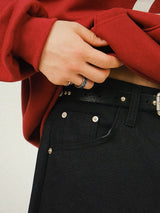 OF Non-Fade Curved Denim Pants