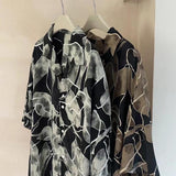 ASCLO Art Open Collar Short Sleeve Shirt (2color)