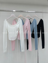 corset ribbon double-sided T-shirt