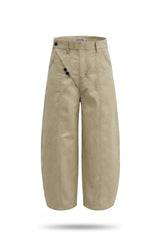 26SS★ WRAP CURVED COTTON TROUSER