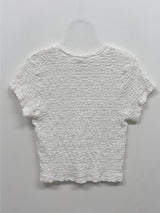 Embossed Wrinkle Short Sleeve T-shirt