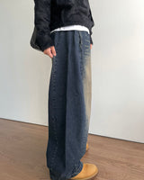 Marine Curved Denim Pants