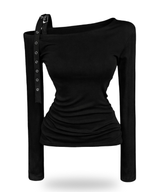 Hera one shoulder strap top (3color)