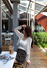Setter Linen Crop Knit Cardigan / 9 colors