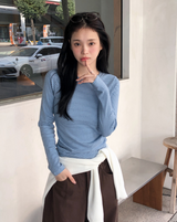 Diano Border Long Sleeve T-shirt (4color)