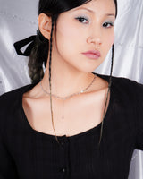 Sparkle drop Silver Necklace