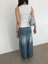 Bleach Relaxed Fit Denim (2color)