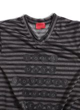 RD DARK STRIPED V-NECK TSHIRT