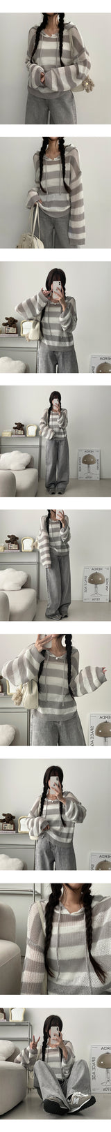 [Basic, Long/S-3XL] Itch back banding washed denim wide pants